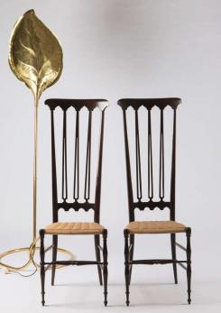 Compasso - Pair of Italian Chiavari High Back Chairs