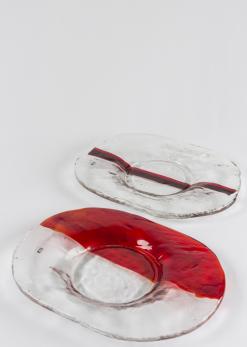 Compasso - Pair of Murano Glass Centerpieces by Noti Massari for Fratelli Toso