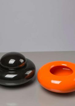 Compasso - Pair of Ceramic Centerpieces by Roberto Arioli for Gabbianelli