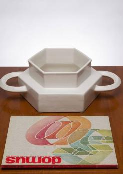 Compasso - Pair of Ceramic Centerpieces by Gabbianelli